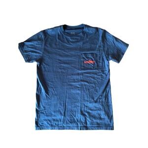 Men's Over Under Pocket Fish Short Sleeve T-shirt. Preppy. Outdoors. Fish.